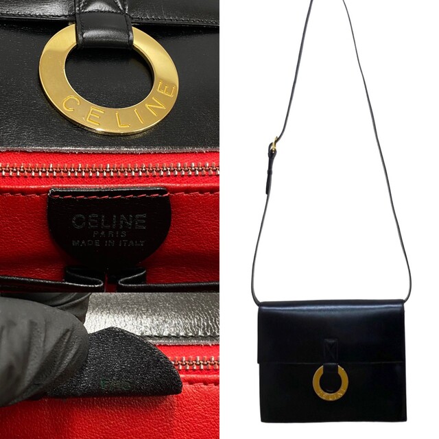 celine - 極 美品 CELINE セリーヌ ヴィンテージ サークル ロゴ 金具