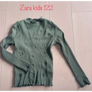 ザラキッズ(ZARA KIDS)のAki 様専用☆Zara kids 花刺繍グリーンタートルネックなどおまとめ3点(Tシャツ/カットソー)