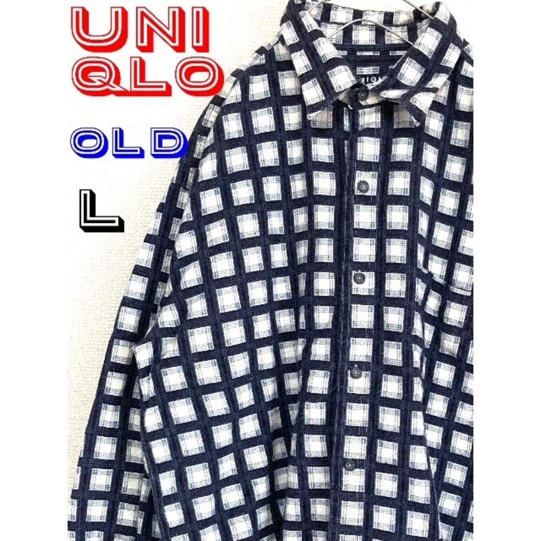 UNIQLO(ユニクロ)のユニクロ チェックシャツ フランネル オールドユニクロ ビンテージ 総柄 レア メンズのトップス(シャツ)の商品写真