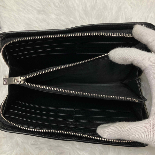 Saint Laurent - 極美品✨ サンローラン 長財布 ラウンドジップ クロコ