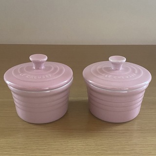 ルクルーゼ(LE CREUSET)のル・クルーゼ　ラムカン 蓋付き　ピンク(食器)