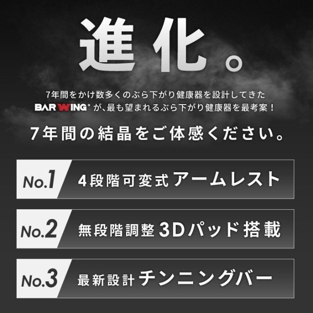 ぶら下がり健康器 高さ調整11段階 3Dパット搭載 4WAY懸垂バー 1187①の ...