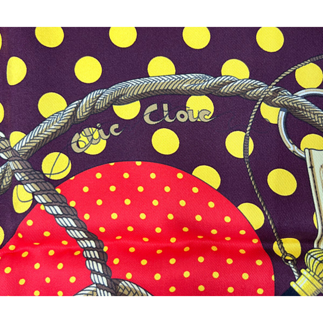 HERMES エルメス シルク スカーフ カレ70 Clic Clac a Pois クリック
