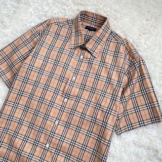 バーバリー(BURBERRY)の【美品】バーバリー/BURBERRY 半袖 シャツ　ノバチェック柄　大きいサイズ(シャツ)