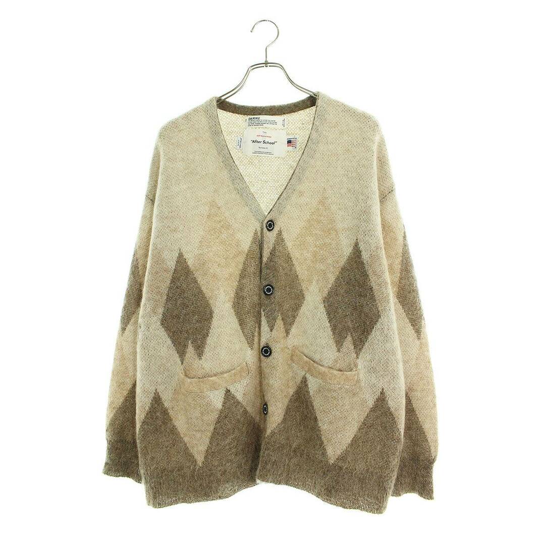 メンズ ダイリク DAIRIKU 22AW ARGYLE MOHAIR KNIT CARDIGAN