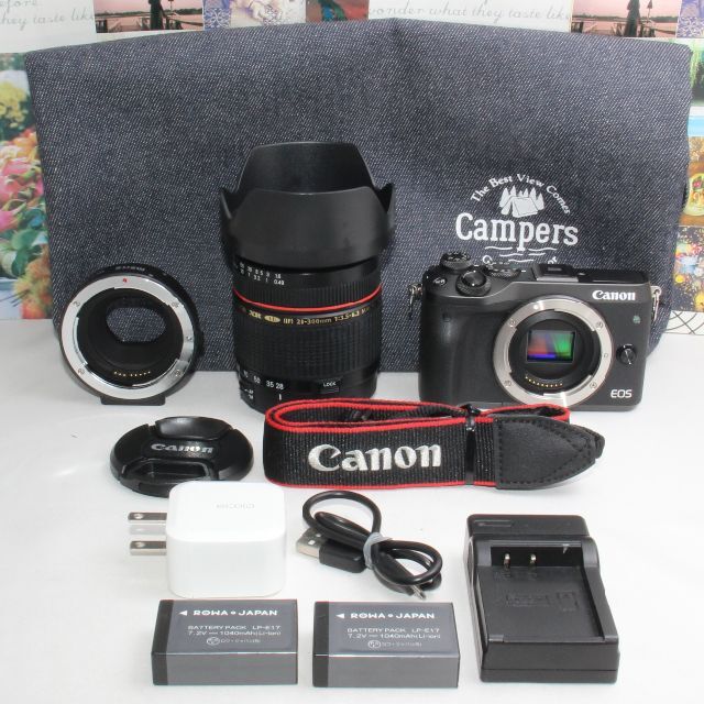 ❤️近遠対応の万能神レンズ&予備バッテリー付き❤️CANON EOS M6❤️-