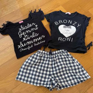 ジェニィ(JENNI)のシスタージェニー♡RONI♡ユニクロ♡Tシャツ♡チェックショートパンツセット(Tシャツ/カットソー)