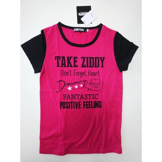 ジディー(ZIDDY)のZIDDY ジディ 半袖Tシャツ 150センチ ピンク ブラック ラグラン ロゴ(Tシャツ/カットソー)