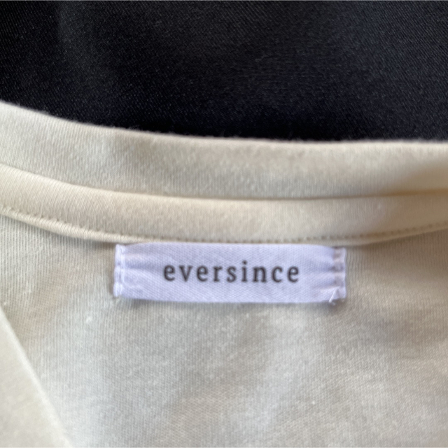 エバーシンス　異素材ミックスTシャツ オフホワイト レディースのトップス(Tシャツ(半袖/袖なし))の商品写真