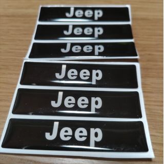 ジープ(Jeep)のjeep立体成形ステッカー6p激安価格に付き値引き不可。(車内アクセサリ)