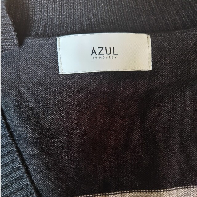 AZUL by moussy(アズールバイマウジー)の最終値下げAZUL BY MOUSSY ボーダー　薄手のカーディガン レディースのトップス(カーディガン)の商品写真