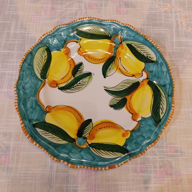 大皿　ディナープレート　絵皿　イタリア　アマルフィ海岸　ポジターノ
