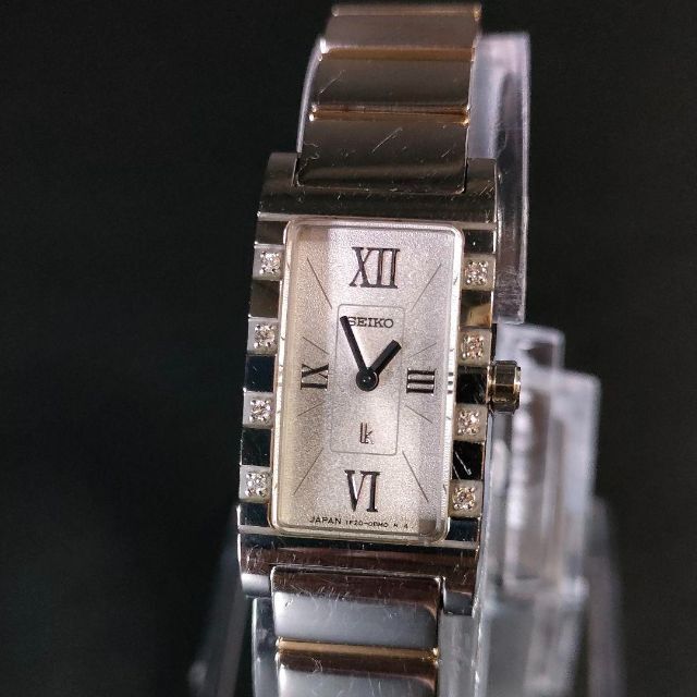 極美品【稼働品】SEIKO セイコー ルキア 1F20 シルバー ダイヤベゼル