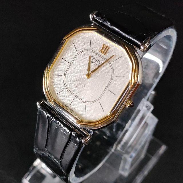 美品【稼働品】SEIKO　セイコー　クレドール　9300　14Kベゼル　スクエア