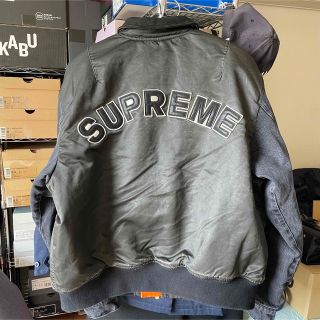 supreme denim sleeve ma-1