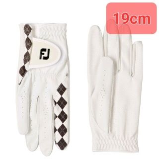 フットジョイ(FootJoy)の19cm 両手用 フットジョイ レディース ゴルフグローブ ホワイト ブラック(その他)