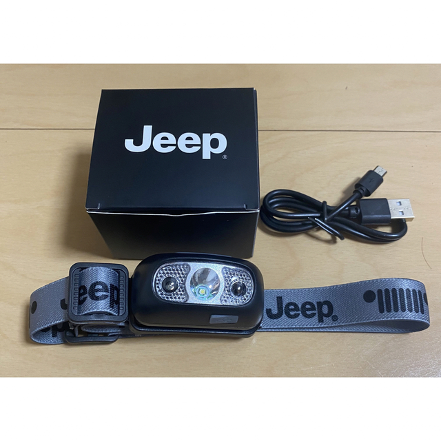 Jeep(ジープ)の専用品！jeep ジープ　ヘッドバンドライト　未使用品 スポーツ/アウトドアのアウトドア(ライト/ランタン)の商品写真