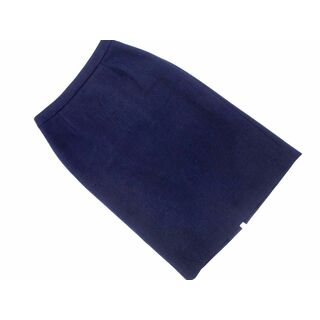 インディヴィ(INDIVI)のINDIVI インディヴィ タイト スカート size34/濃紺 ■■ レディース(ひざ丈スカート)