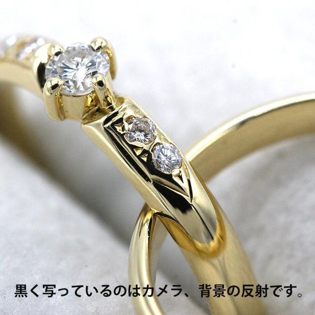 美品 ダイヤモンド 0.16ct 2連 リング K18 指輪 A00729-