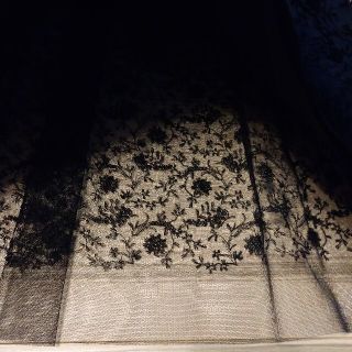 新品 エポカ EPOCA スカート ロングスカート チュール レース 黒 花柄