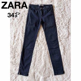 ザラ(ZARA)のZARAザラ  黒ブラック　スキニー　 S M パンツ　ボトム　デニム　ジーンズ(スキニーパンツ)