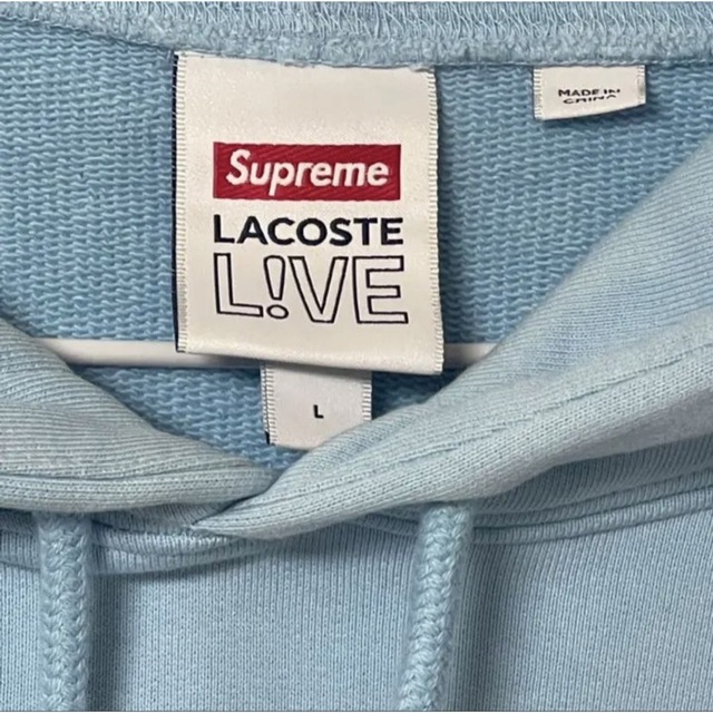 Supreme 19fw LACOSTE Logo Panel Hooded