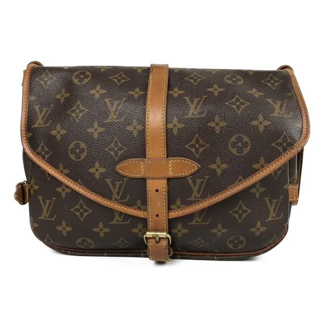 LOUISVUITTONの■■LOUIS VUITTON ルイヴィトン モノグラム ソミュール30 ショルダーバッグ M42256 ブラウン