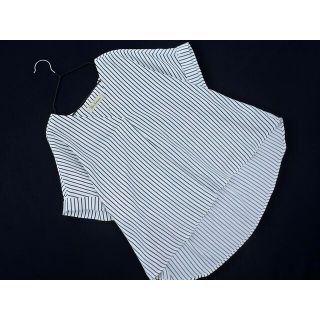 クリアインプレッション(CLEAR IMPRESSION)のクリアインプレッション ストライプ ブラウス シャツ size2/白ｘ紺 ■◆ レディース(シャツ/ブラウス(長袖/七分))