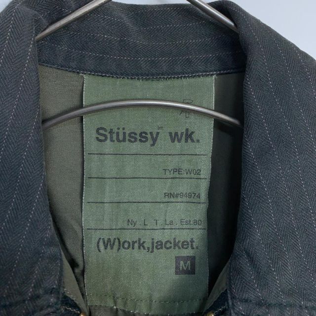 OLD STUSSY ステューシー カバーオールジャケット ワークジャケット M