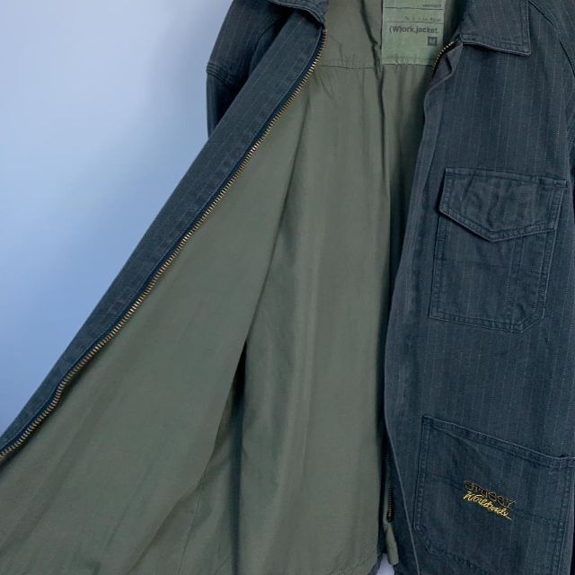 OLD STUSSY ステューシー カバーオールジャケット ワークジャケット M