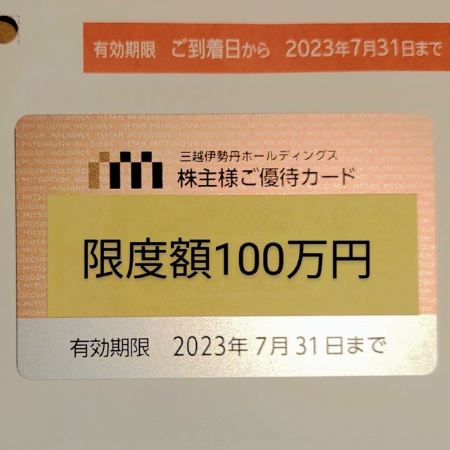 伊勢丹 - 【匿名·迅速発送】三越伊勢丹株主優待 (限度額100万円)10