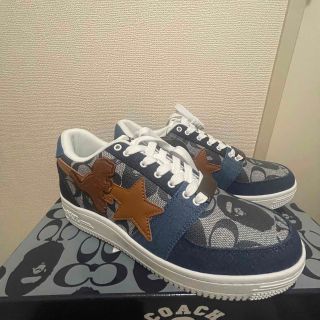 アベイシングエイプ(A BATHING APE)の【26.5】Bapesta coach コラボスニーカー(スニーカー)