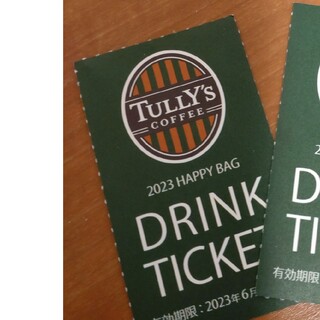 タリーズコーヒー(TULLY'S COFFEE)のタリーズコーヒードリンクチケット(フード/ドリンク券)