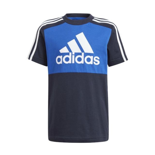 adidas(アディダス)の新品 150 ★ adidas アディダス ジュニア 半袖 Tシャツ ブルー キッズ/ベビー/マタニティのキッズ服男の子用(90cm~)(Tシャツ/カットソー)の商品写真