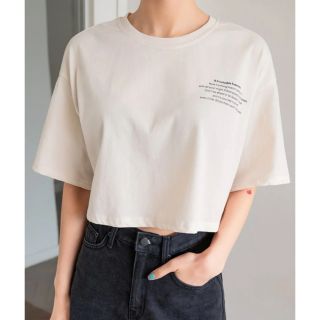 クロップド丈 ショート丈 Tシャツ(Tシャツ(半袖/袖なし))