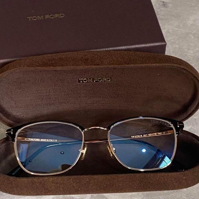 TOM FORD TF5750-B 001 メガネ ブルーライトカット ゴールド