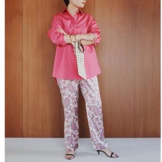 IENA - 【新品】IENA フラワーペイズリーサテンイージーパンツの通販