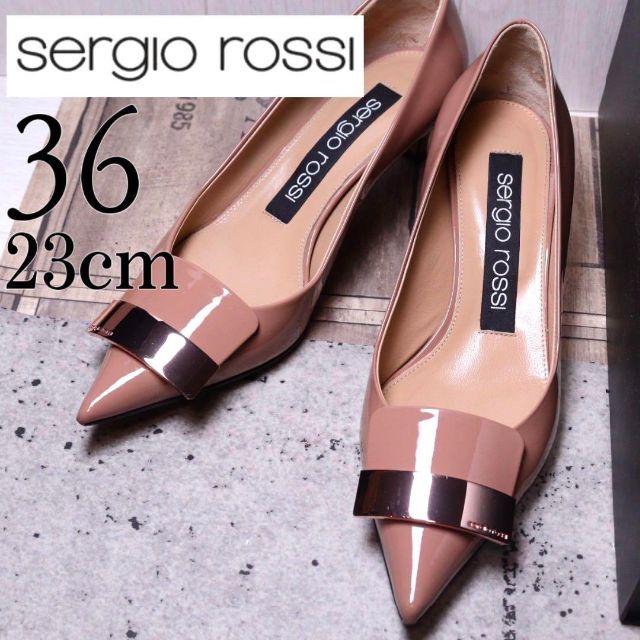 【美品】sergio rossi セルジオロッシ sr1 パンプス 23 ピンク