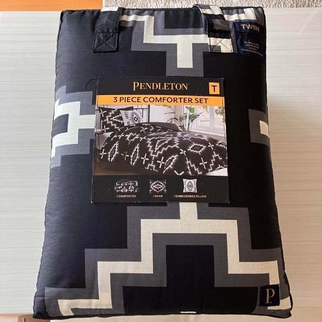 PENDLETON - ペンドルトン 掛け布団 3点セット ツイン ブラック PENDLETON - ペンドルトン 掛け布団 3点セット ツイン ブラック