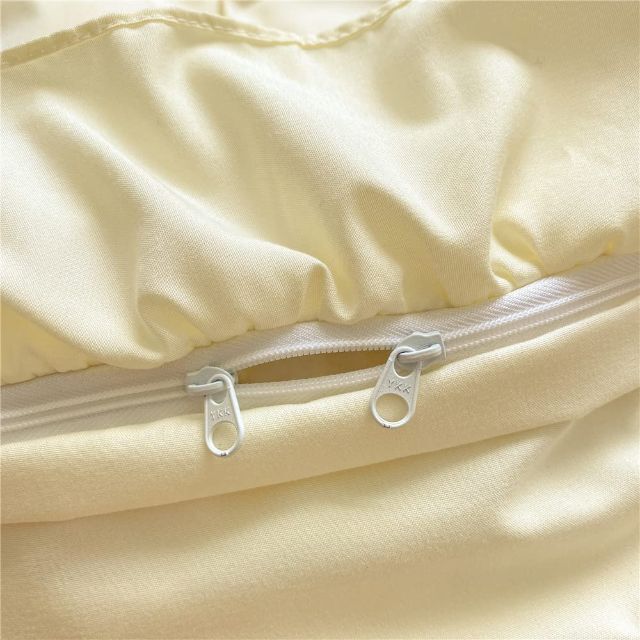 【色: ベージュ】LAIKOR 寝具カバーセット ふとんカバー 掛け布団カバー 7