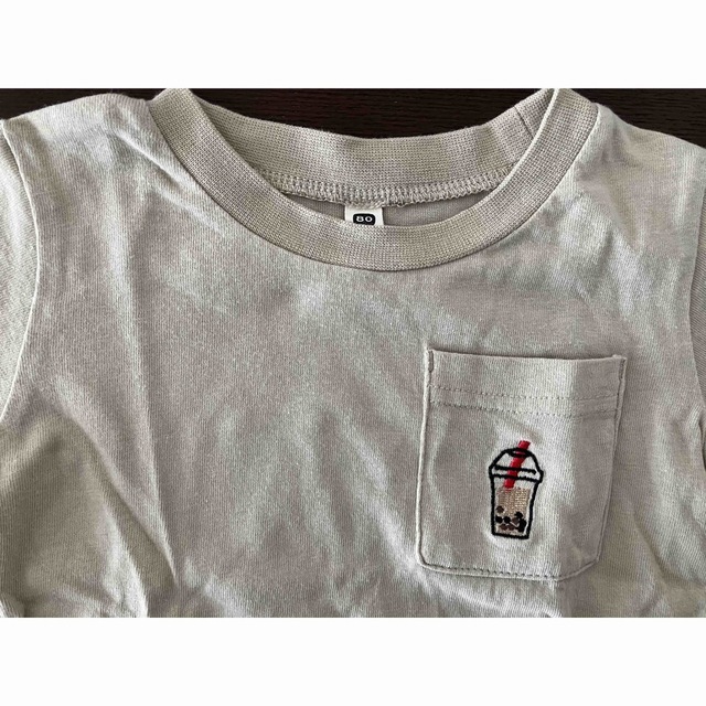 くま様専用☺︎ タピオカ　tシャツ　刺繍　西松屋 キッズ/ベビー/マタニティのベビー服(~85cm)(Ｔシャツ)の商品写真