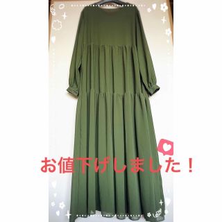 シフォンワンピース　マキシワンピース　M〜Lサイズ(ロングワンピース/マキシワンピース)