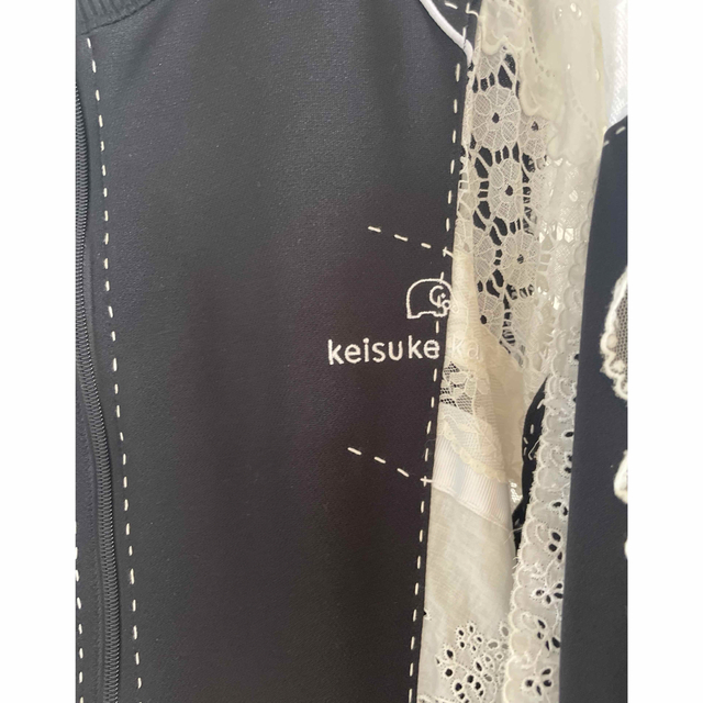 keisuke kanda(ケイスケカンダ)のkeisukekanda ケイスケカンダ　レースジャージ　黒 レディースのジャケット/アウター(ブルゾン)の商品写真