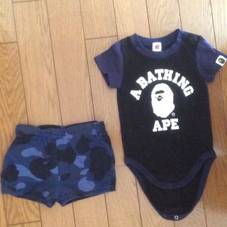 アベイシングエイプ(A BATHING APE)の♡sale♡BAPE KIDS♡COLOR CAMO SET(ロンパース)