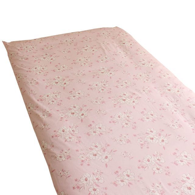 メリーナイト 綿100% 敷き布団カバー アネモス ピンク シングル 約105×