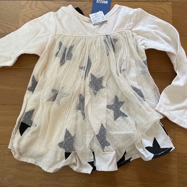 BREEZE(ブリーズ)のBREEZE♡100♡新品タグ付き♡ロンＴリボン キッズ/ベビー/マタニティのキッズ服女の子用(90cm~)(Tシャツ/カットソー)の商品写真