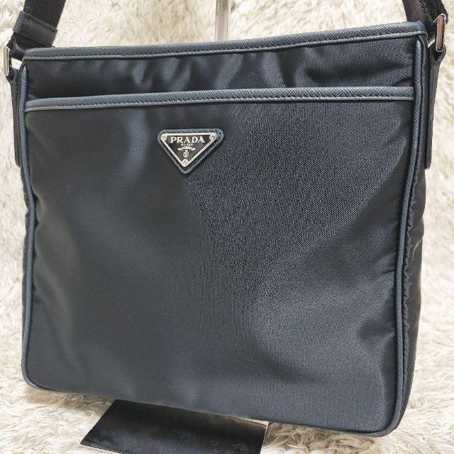 未使用級✨】PRADA メッセンジャー ナイロン ダークネイビー
