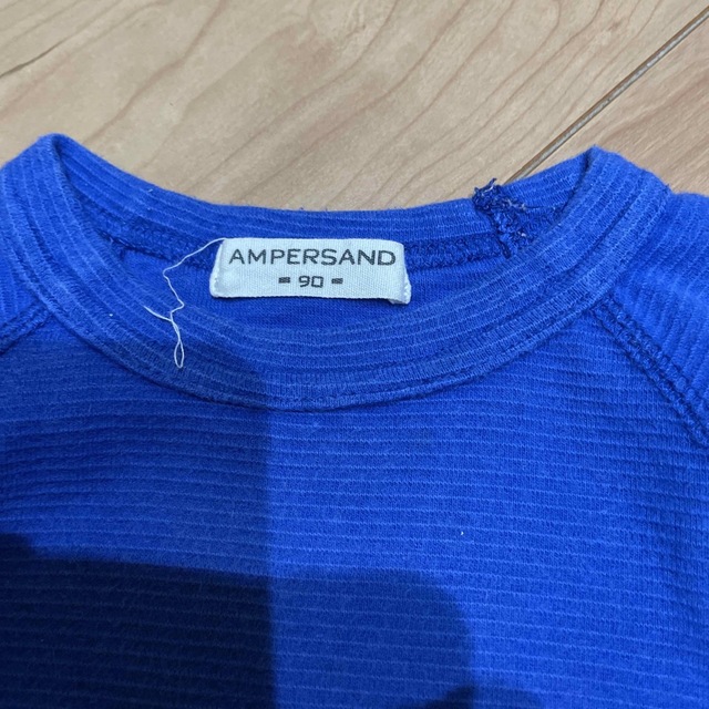 ampersand(アンパサンド)の長袖Tシャツ　青　90サイズ キッズ/ベビー/マタニティのキッズ服男の子用(90cm~)(Tシャツ/カットソー)の商品写真