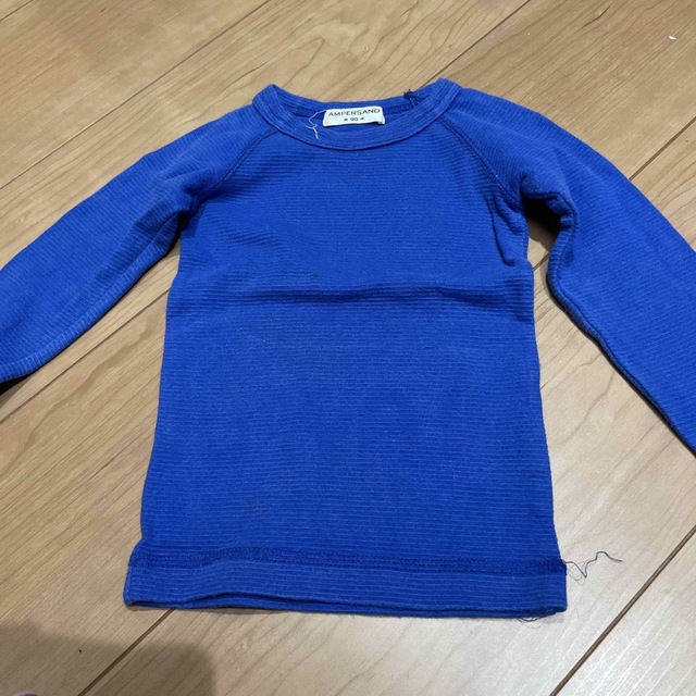 ampersand(アンパサンド)の長袖Tシャツ　青　90サイズ キッズ/ベビー/マタニティのキッズ服男の子用(90cm~)(Tシャツ/カットソー)の商品写真