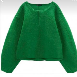 ザラ(ZARA)のZARA テクスチャーショートスエット Sサイズ　新品(シャツ/ブラウス(長袖/七分))